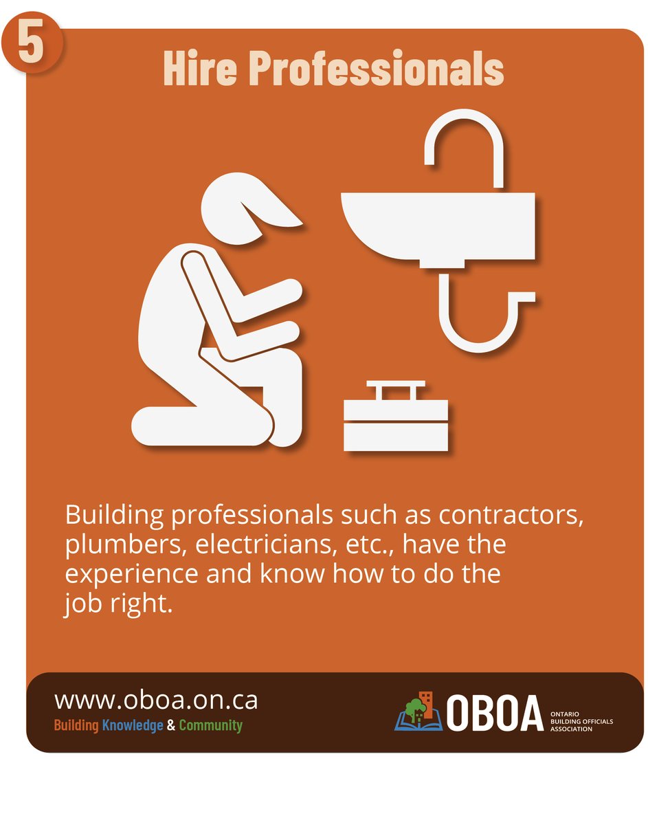 OBOA_Office's tweet image. You want your construction project done right. That&apos;s why it&apos;s important to hire skilled professionals who understand the building code and will get your project done the way you want. Step #5 in our #BuildingSafetyMonth campaign. #buildingcodematters