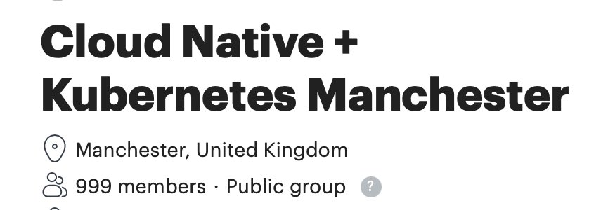 Cloud Native & Kubernetes Manchester tweet media