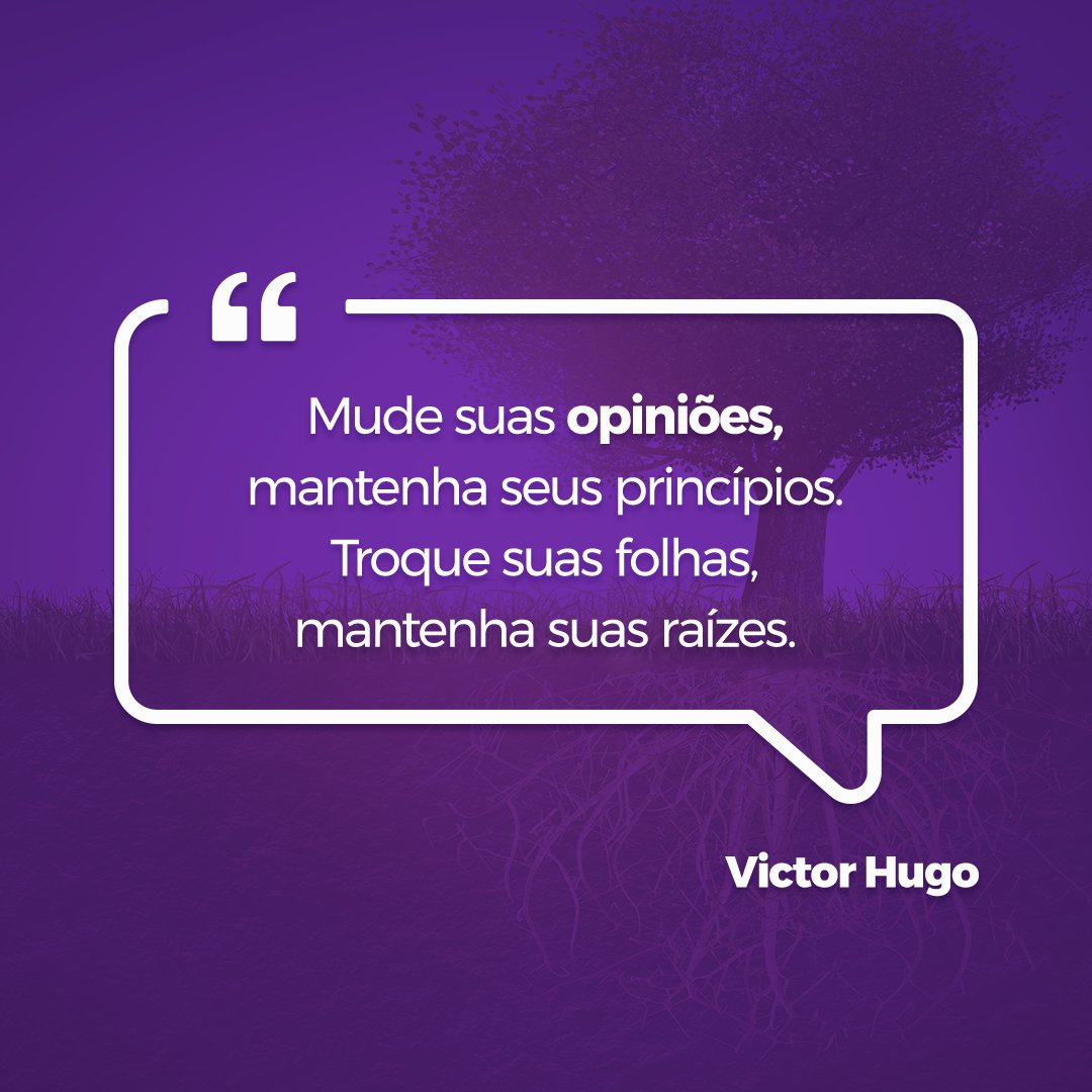 appquinto's tweet photo. "Mude suas opiniões, mantenha seus princípios. Troque suas folhas, mantenha suas raízes." por Victor Hugo
.
#opiniao #opiniaocoletiva #debate #appquinto #somosquinto #votenoquinto #frasesquinto https://t.co/lLzcKBUkYn