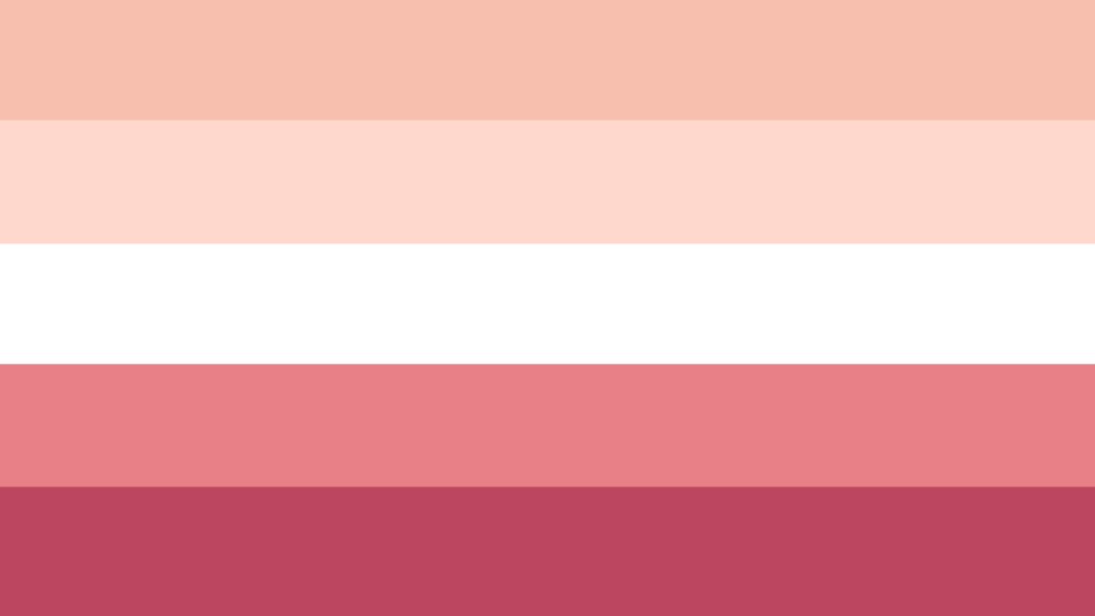 (Flags are just pastel lesbian and non-binary) ( art by @/alexbeeeza. pic.t...