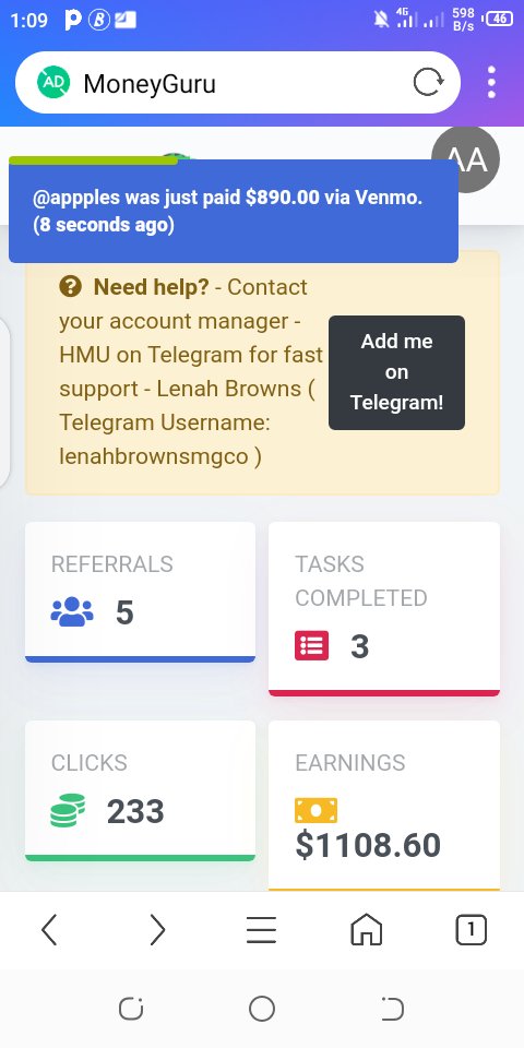 KangaSureboy's tweet photo. You can earn $10 per day like me with MoneyGuru! 💰 
✅ Join https://t.co/OAxvl1oS9p and get $10 WELCOME BONUS. Today only! 
#makemoney #easymoney #earnmoney #earnmoneyonline https://t.co/eEHq9ioz1A