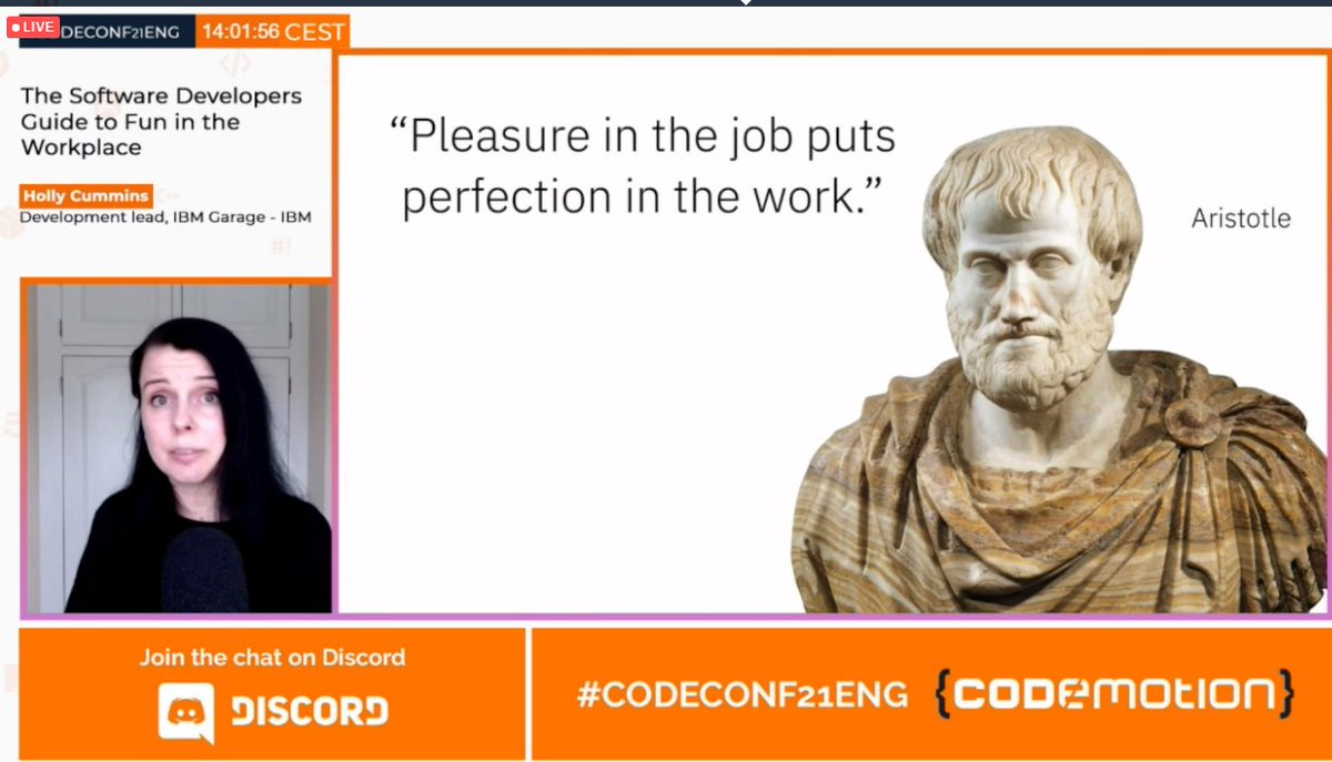 quilaztlia's tweet photo. #CodeConf21Eng Fun & laugh make us more efficient. Yeeiii!!! Thanks, @holly_cummins https://t.co/02ZG5G31eA