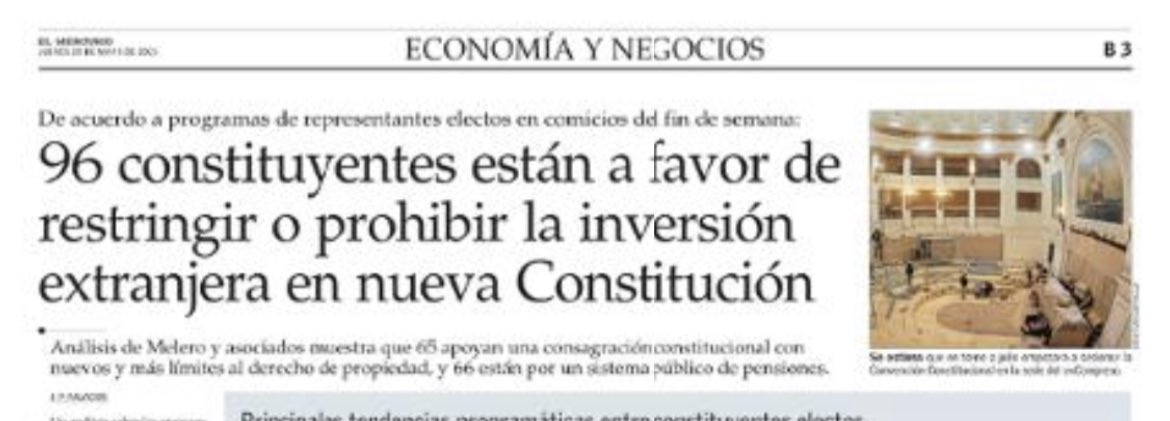 forregob's tweet photo. • 2016: Ya no necesitamos el #DL600 pq somos 1 país confiable. Somos #OCDE y tenemos estabilidad econ, social e institucional. ¡Mejor deroguémoslo!
• 2021: 96 constituyentes quieren limitar o prohibir la #inversión extranjera en Nva #Constitución.
¿Dónde terminará esto? 🆘 https://t.co/efw0MKbFR4