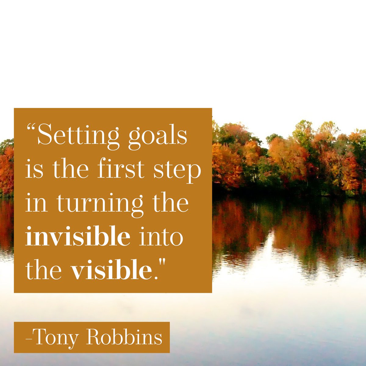 Setting goals is the first step in turning the invisible into the visible.

#NorthCarolina #SouthCarolina #NaturalNorthCarolina #InspirationalQuotes #Quote #Positive #Quotes #Inspirational #MotivationalQuotes #TonyRobbins