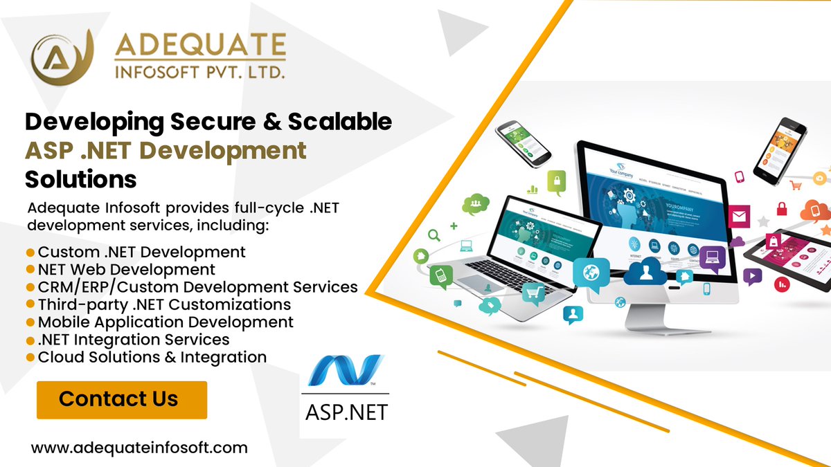 ADQInfosoft's tweet image. Developing Secure &amp;amp; Scalable ASP .NET Development Solutions
Adequate Infosoft provides full-cycle .NET development services
#DotNetDevelopment #DotNetDevelopmentCompany #HireDotNetDevelopers