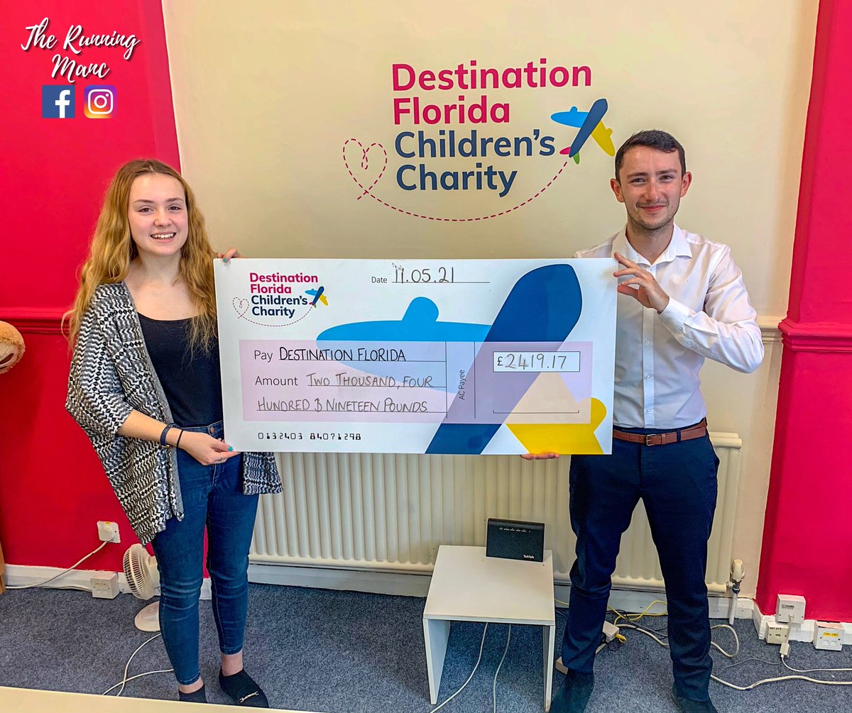 Had the pleasure of presenting <a href="/destflorida/">Destination Florida Children's Charity</a> with a cheque last week for £2419.17! My 1st charity visit... Special moment for me. Next stop, <a href="/TEAMHILL10/">TEAM HILL</a> with another £2419.17! 👏🏻

<a href="/RochdaleMayor/">The Mayor Of Rochdale</a> <a href="/BBCNWT/">BBC North West</a> <a href="/BBCRadioManc/">BBC Manchester</a> <a href="/RochdaleStyle/">Rochdale Style Magazine</a> @RochdaleOnline <a href="/RochdaleNews/">Rochdale Observer</a> <a href="/MENnewsdesk/">Manchester News MEN</a> #ukrun