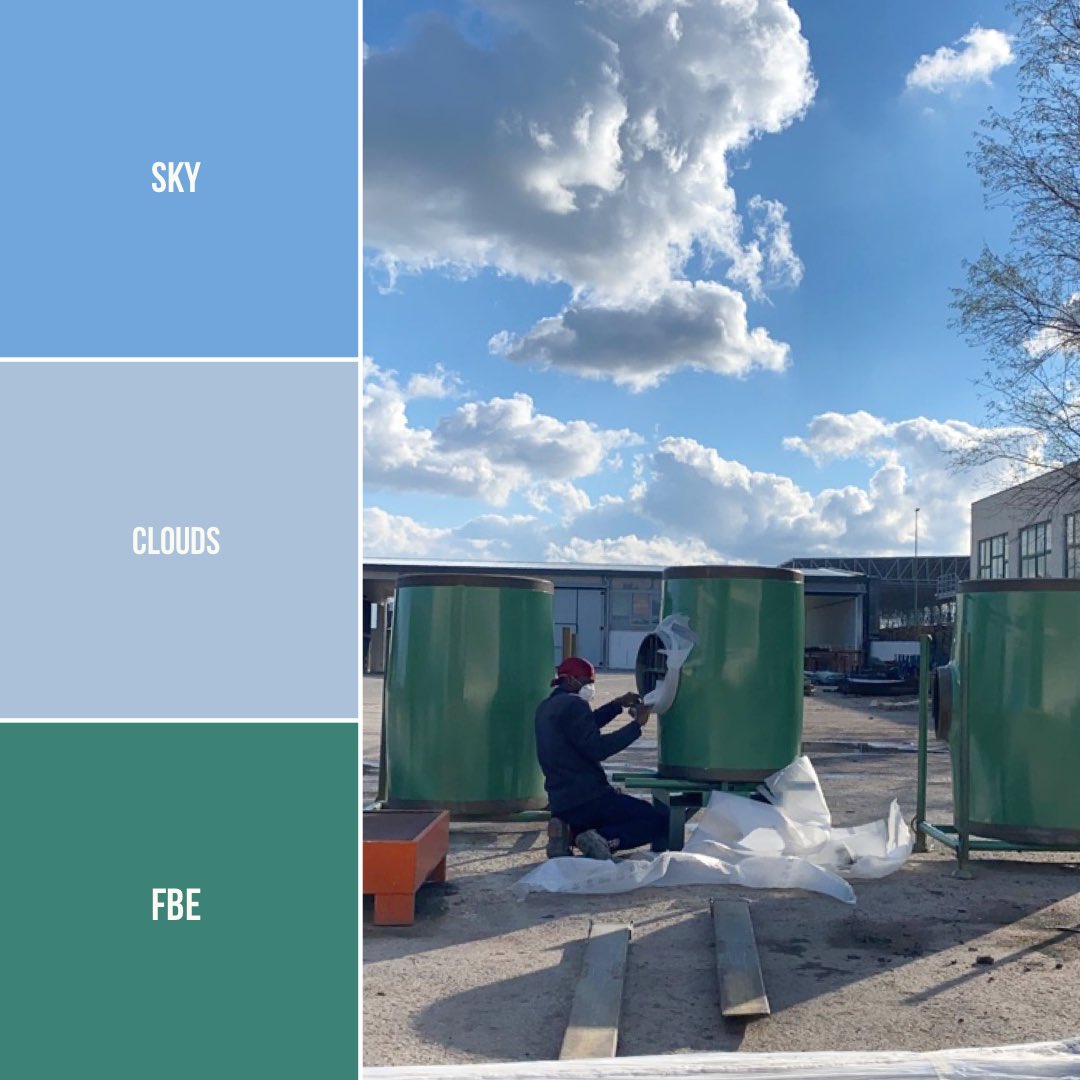 vippesaro's tweet photo. Inspired by these colors!

“Color directly influences the soul.” said Kandinsky,
our colors have a second task, they protect goods from external agents.

Look how this green #FBE for QCON  project perfectly matches with the blue of this cloudy sky.

#protectivecoating #coating https://t.co/XHOik2kgQ5
