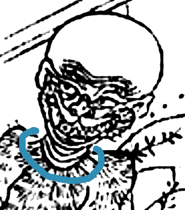 石燕のひょうすべも、わりと首のしわしわが輪っぱ感つよかった。 