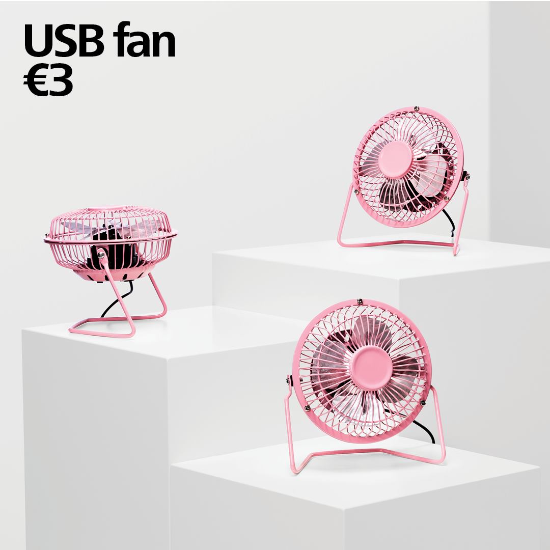 Shopping Centre on Twitter: "Beat the heat Keep the temperature down a USB desktop fan Pick your favourite colour for €3 in Flying Tiger Copenhagen. https://t.co/QFziQVbebp" / Twitter