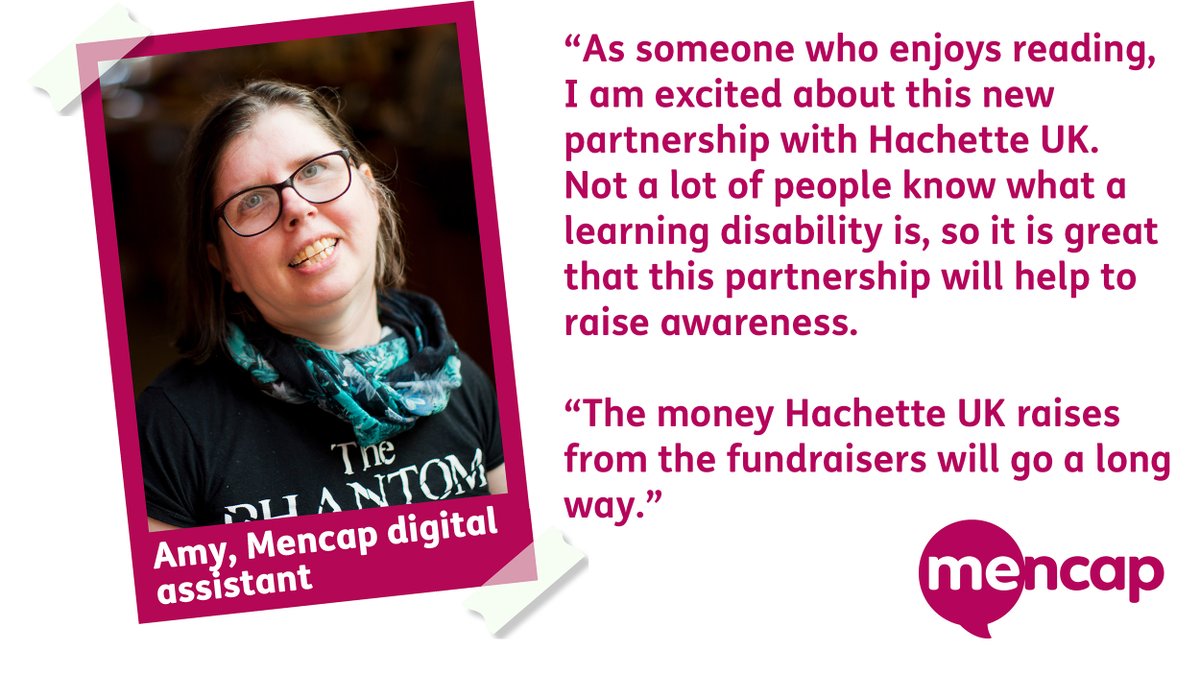 We delighted to announce a new partnership with publishers <a href="/HachetteUK/">Hachette UK</a>. 😀

Hachette UK will put on fundraiser activities and #LearningDisability awareness-raising events through their Accessibility Network, <a href="/HachetteAccess/">AccessHachette</a>. 👍

We're incredibly grateful for their support. 🙏