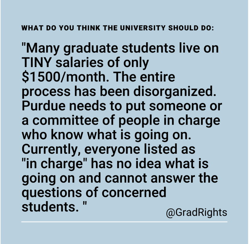 PurdueGrads's tweet photo. This isn't the first time changes with dire financial consequences for grad workers have been made exponentially harder by @LifeAtPurdue's poor communication (see: #PurduePay).
Hear more today at 4:30: https://t.co/mY1wYmO1TN https://t.co/RJQrEeUb63