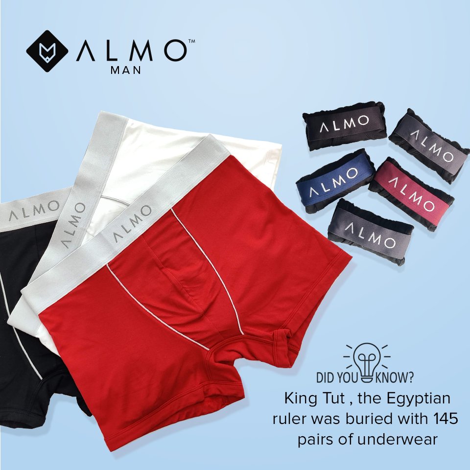 almowear's tweet photo. Here are some fun facts about underwear we bet you didn't know!
Did we miss any super fun facts about underwear, we would love to hear it! Drop a comment and let us know.
#AlmoMan #AlmoPromise #AlmoUnderwear #underwearman #underwearshop #underwearfacts #didyouknow https://t.co/vSyRQ8ljXX