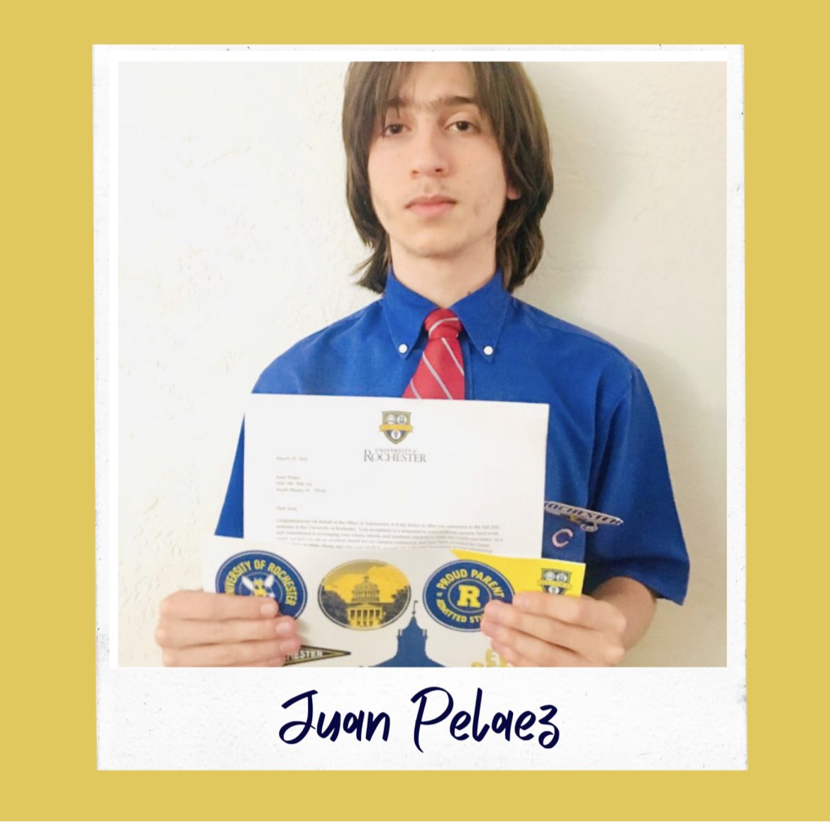 masprogram_cchs's tweet photo. Juan Pelaez committed to the University of Rochester in New York 👏🏼Where he will be studying physics. Congrats Juan! 💙💛 https://t.co/xVpfrmJiyo