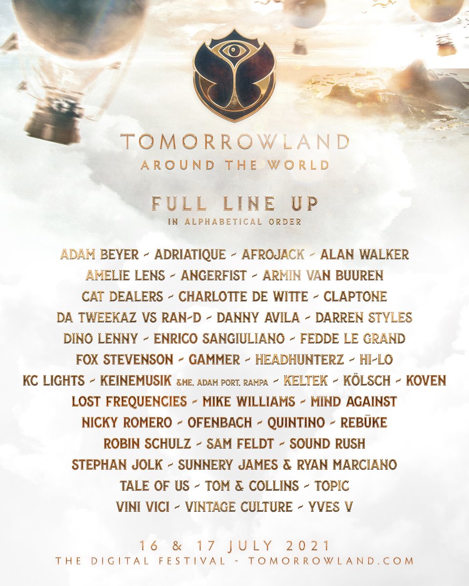 Tomorrowland lineup 2021