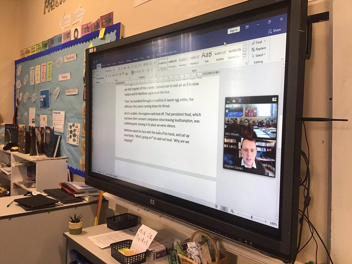 MrsHowes2's tweet photo. Absolutely incredible workshop with author Stephen Davies today! So impressed with the way he has walked the children through writing their own survivor stories set on the Titanic. Brilliant writing- highly recommend @AuthorsAbroad_ #primarywriters @56western @PrimaryWestern https://t.co/quKZPy8cwJ