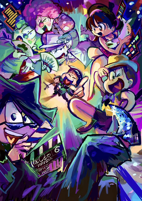shake&amp;shakeのMVがめっちゃ松に合いそうだったから描いた🥳気になる人は是非見て聞いて最高だから 
