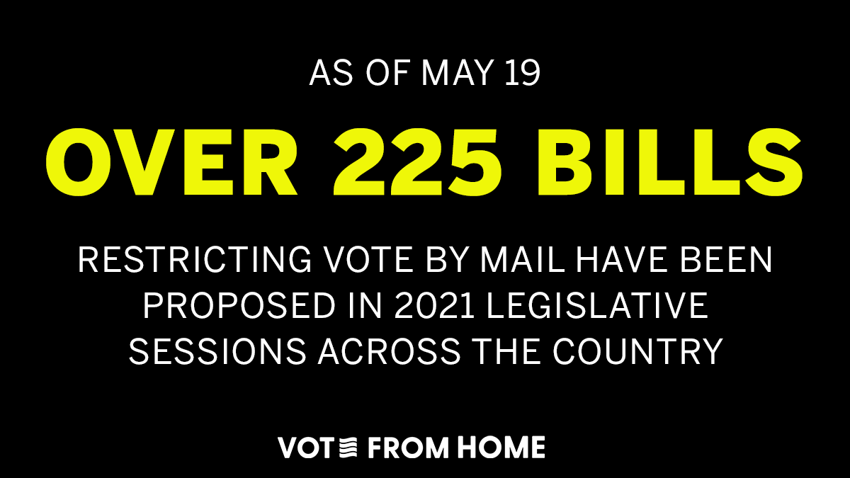 It’s safe, secure, and unhackable yet Republicans are making it their mission to roll back access to #votebymail in 2021. At @VoteFromHomeUSA, we're organizing early and talking to voters to make sure Americans can access the ballot box.