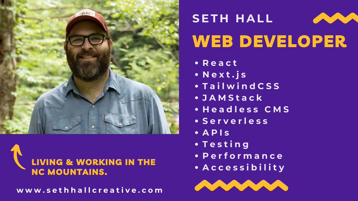 sethburtonhall's tweet photo. πππ» Hello Friends! I'm looking for a full-time remote web dev job. I'm into #React #Nextjs #tailwindcss #JamStack #HeadlessCMS #serverless #APIs #testing #performance #accessibility #paircoding & #livestreaming. Eager to grow & learn more. Soft skills to match. Let's go!!!ππ» https://t.co/6NmuzPYgmv