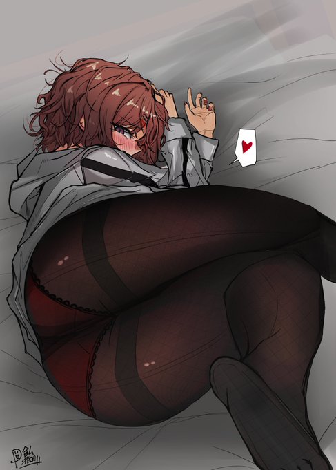 円香が履いた真っ赤なパンツをタイツ越しに見たいと思ったので描きました。よろしくお願いします。

#シャニエロ 
#樋口円香 