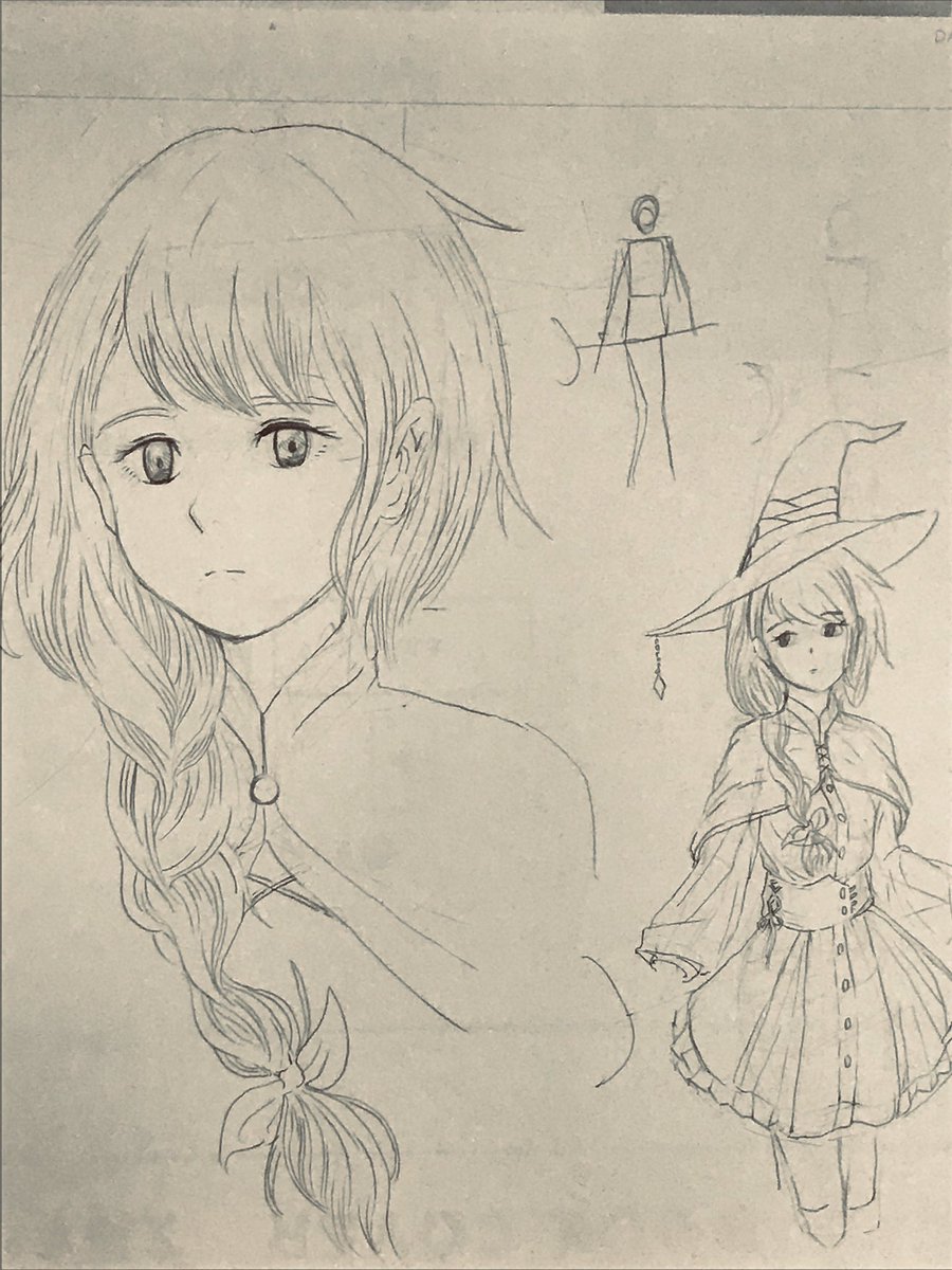 これの制作過程はこんな感じ
①イメージ、構図を決める
②キャラのざっくりとした雰囲気
③イメージを練るための構図のラフ
④配置するキャラクターのデザイン https://t.co/L5tRtrKaIn 