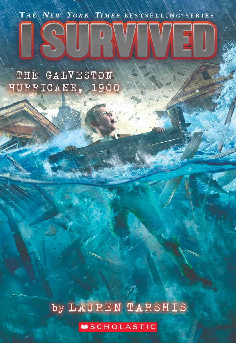 Cover reveal of I Survived The Galveston Hurricane 1900, my 21st , coming this Sept. This cover took many drafts &amp; we  got lots of student input. Different, right? Please tell me what you think (and ask your readers too!) <a href="/Scholastic/">Scholastic</a> #Isurvived