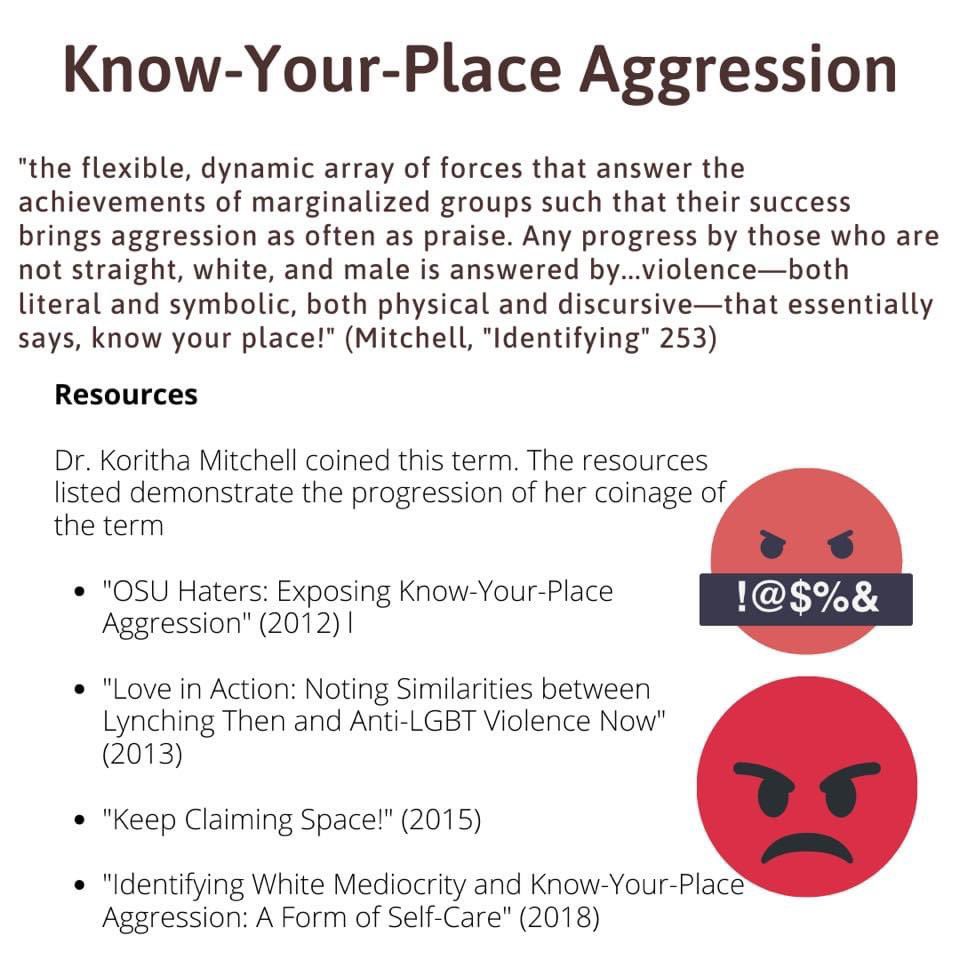 ProfKori's tweet image. I’m glad know-your-place aggression resonates as folk watch the UNC/Nikole Hannah-Jones tenure issue. Your comments reminded me of this graphic someone at Georgia Southern University made.
Note: this was created before my book FROM SLAVE CABINS TO THE WHITE HOUSE was published