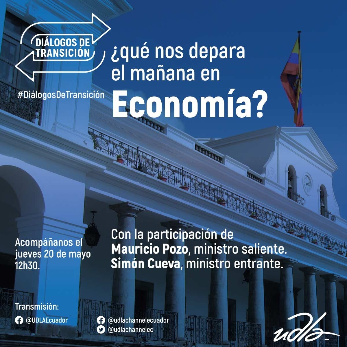 VicenteAlbornoz's tweet image. Hoy 12:30 (el horario cambió) primer diálogo público entre los ministros de economía de un gobierno saliente y uno entrante

Primera aparición en medios de @SimonCueva desde que se anunció su nombramiento

En este link: livestream.com/udlachannel