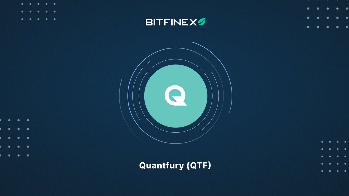 bitfinex's tweet photo. ➕ Quantfury is coming!

Keep following #bitfinex social channels to discover when @qtftoken ($QTF) will be listed on Bitfinex 👀 and the available pairs. https://t.co/v3oBZNWkS3