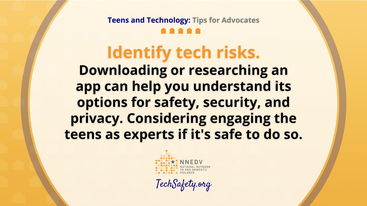 nnedv's tweet photo. For advocates working with teens or young adults, it's important to understand the positives and negatives of technology. Check out these and other tips from our team about speaking with younger survivors of tech abuse: https://t.co/fUWaaIqMSc
#TechSafety #TechSafetyMeans https://t.co/7EjccgiFoW