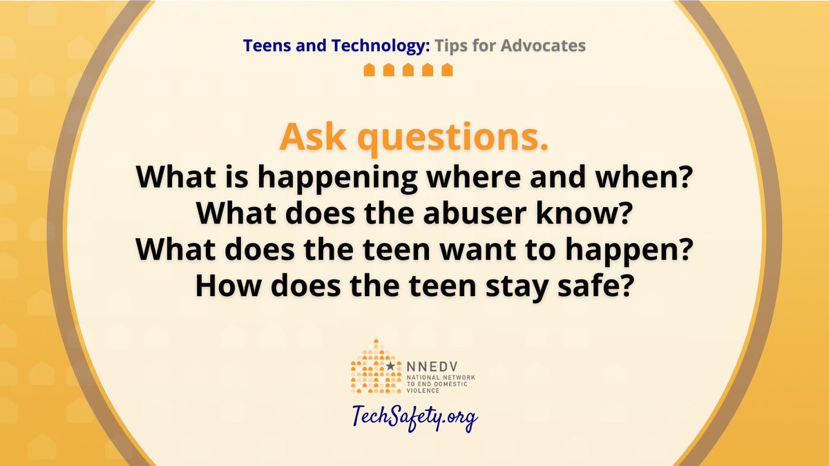 nnedv's tweet photo. For advocates working with teens or young adults, it's important to understand the positives and negatives of technology. Check out these and other tips from our team about speaking with younger survivors of tech abuse: https://t.co/fUWaaIqMSc
#TechSafety #TechSafetyMeans https://t.co/7EjccgiFoW