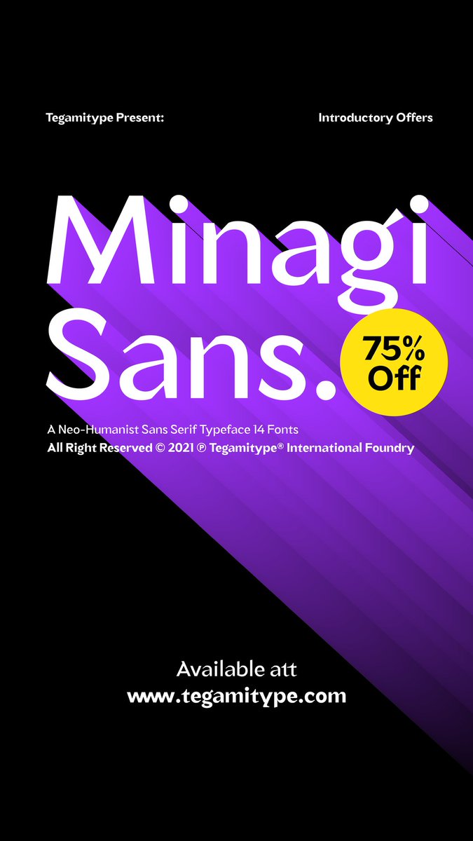 tegamitype's tweet photo. 🔠✨💨 ((New Release)) 💨✨🔠

TG Minagi Sans is now online at https://t.co/Pxqv1CoxsQ , Get 75% Off (Introductory Offer) only for the complete family packag 👀👀

Get it now 💨💨✨✨ https://t.co/iVvQq0ssFq