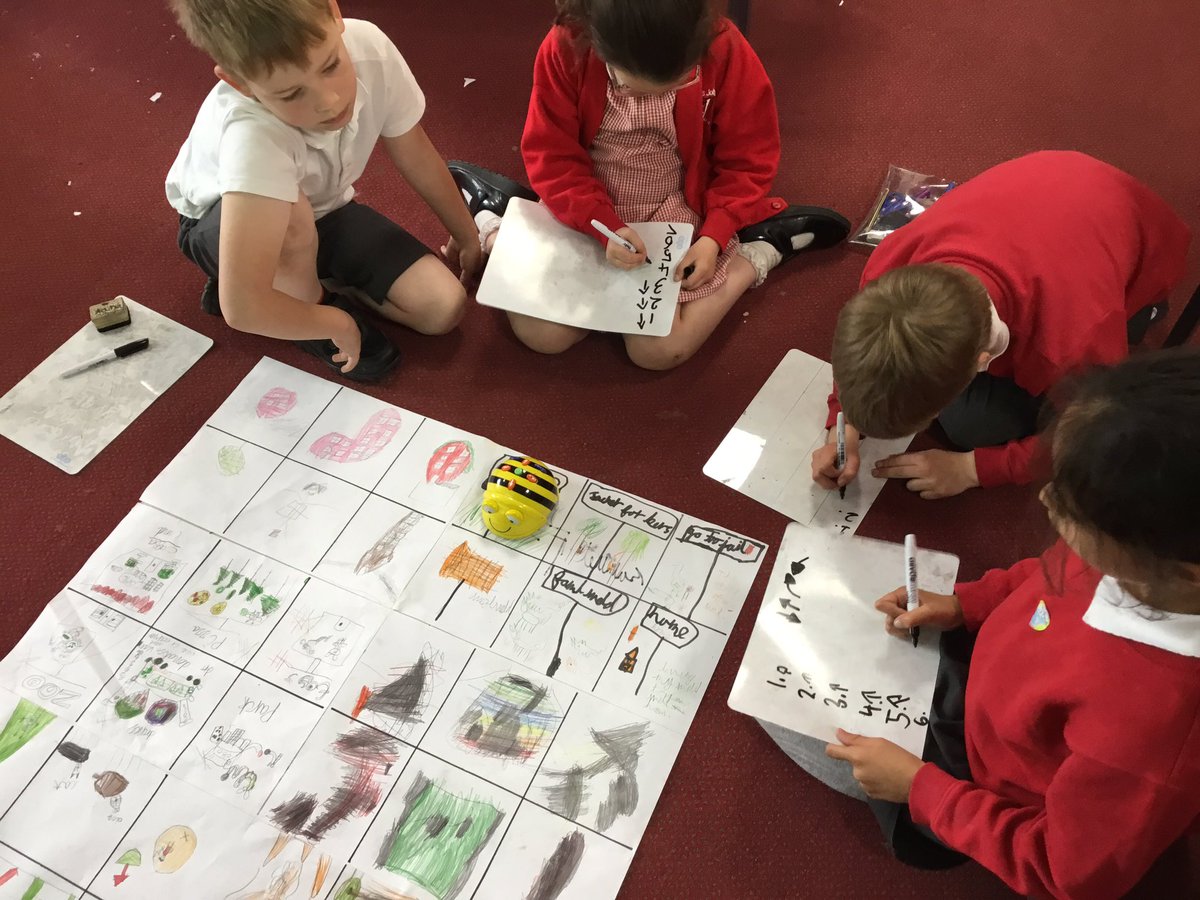TJPrimary's tweet photo. π€ Some very impressive computational thinking in #Year2 this afternoon! The children have designed their own Bee-Bot worlds and are busy creating algorithms to then program a route from A to B #TJComputing #TJ2C #TJ2ES https://t.co/1MZzepyTpG