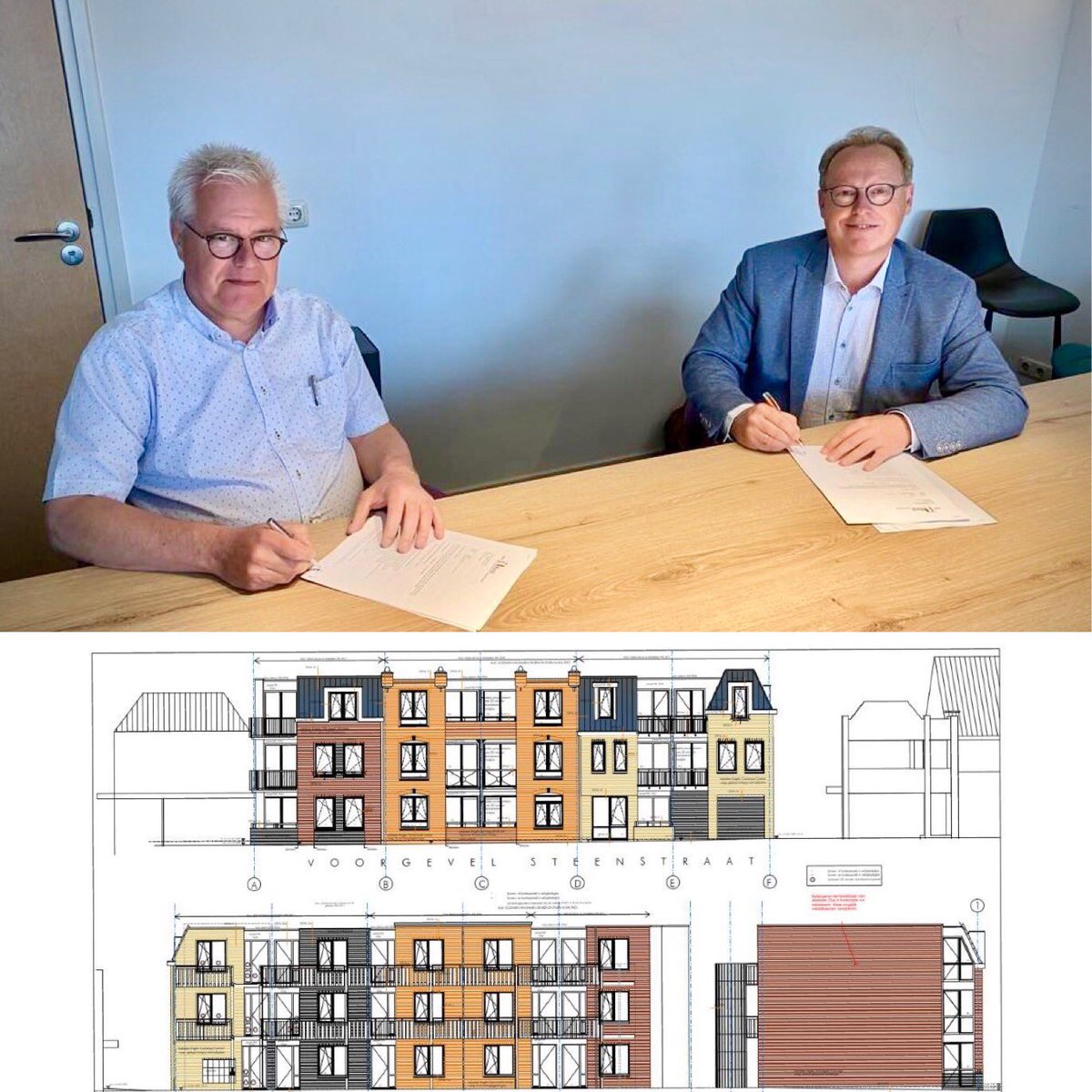 Onlangs is de overeenkomst getekend met Vagocom Nederland B.V. voor het project ‘Sassehof’ in Boxmeer. Het project is een direct gevolg van de succesvolle samenwerking met Vagocom op de eerder gebouwde 15 appartementen aan de Sasse van Ysseltstraat. Op naar weer een mooi project!