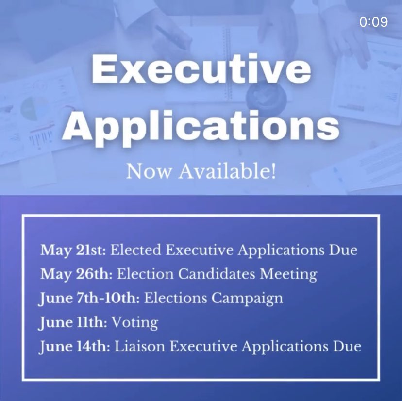 If you’re interested in becoming an exec…. APPLICATIONS ARE OUT AND ARE DUE FRIDAY AT 3PM!!

Excited to read some of your apps! 👀🐾💙