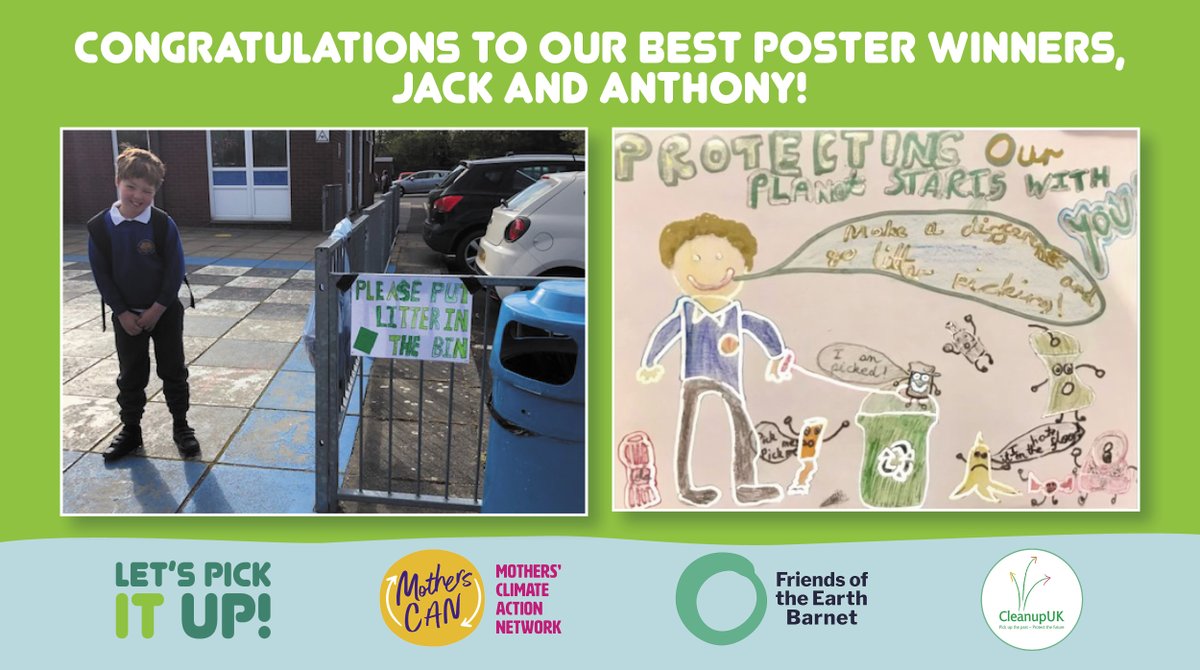 So happy to announce the winners of our #Lets_PickItUp poster competition...well done on a brilliant effort! 👏
