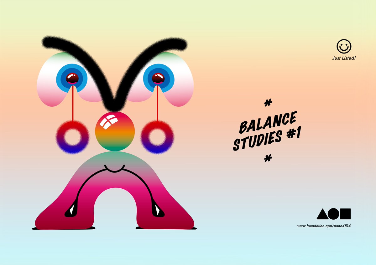 Just minted my genesis in @withFND 
First of an open series of character compositions about balance and equilibrium.

1/1 Unique artwork.
File  .mp4 / Size 2000 x 2014 px / 8 Seconds loop.
foundation.app/nano4814/balan…

#withFND  #NFT #animation