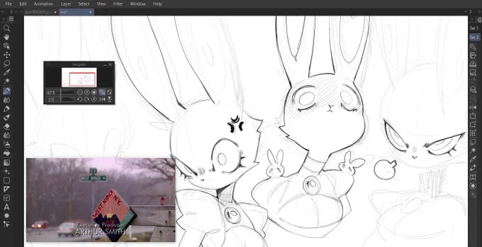busy busy days but here's a wip! its fun drawing different expression for bun witch 