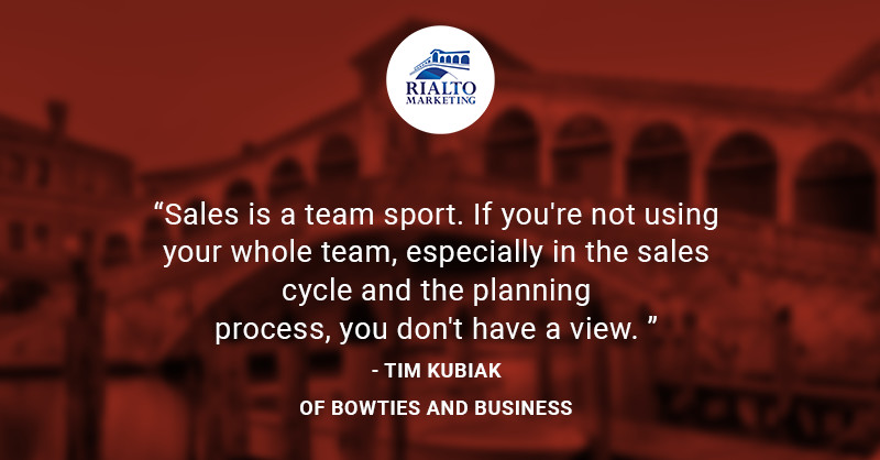 What a great episode with Tim Kubiak of Bowties and Business about aligning sales and marketing successfully! <a href="/timkubiak/">tim kubiak</a> 
#marketing #sales #digitalmarketing #RialtoMarketing

Click the link below to watch the full episode:
rialtomarketing.com/how-to-align-s…
