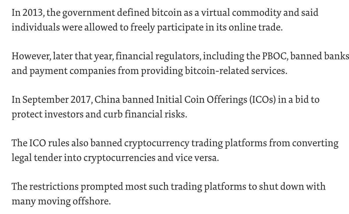 ZakaWaqar's tweet photo. It was never legal to trade crypto in China, only mining was happening, so the News that China is banning transaction is a paid drama so investors n dump to buy again. https://t.co/eqCvfh4xTd