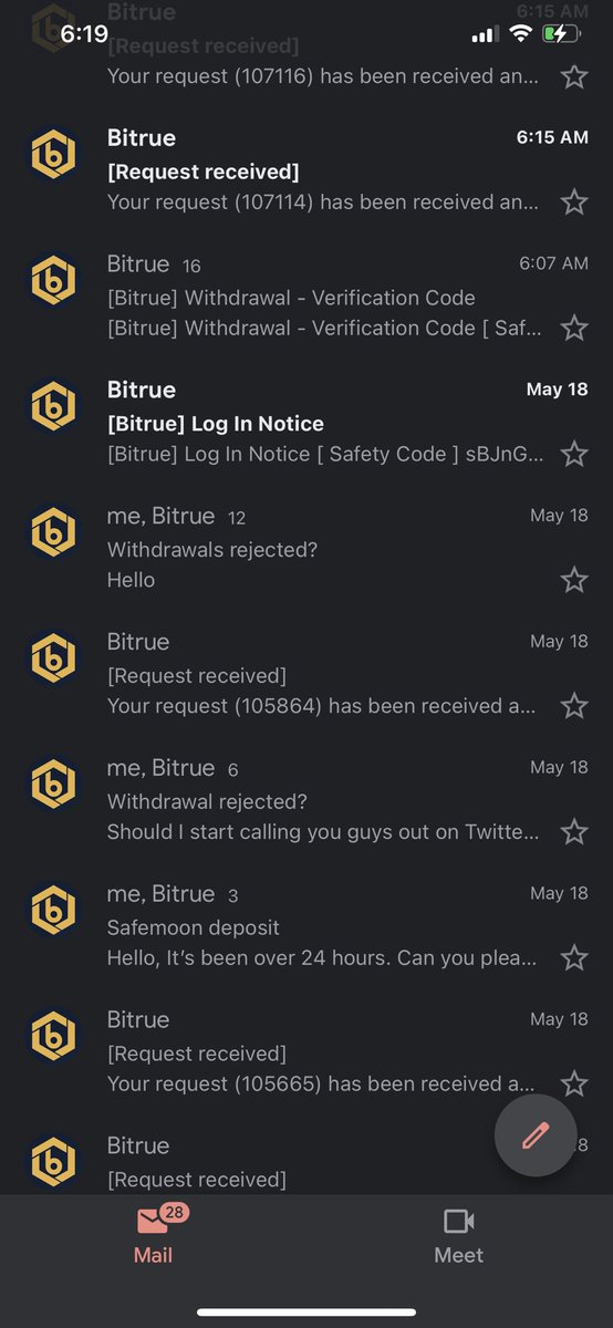 PLevel99999's tweet photo. What’s up with @BitrueOfficial? Are they #rejecting your #withdrawals too? #rejected #frozen #assets #wtf #help #support #scam #rugged #safemoon #safemoonarmy #SAFEMOONWALLET #safe #not #cryptocrash #cryptonews #bitcoin #ethereum #cardano #stellar #nexo #ripple https://t.co/Wdtvjoiz4H