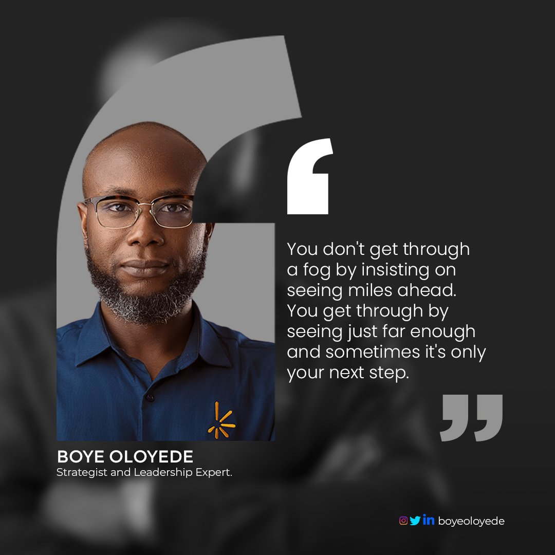 Here is the challenge with most of us; we want to see the end before start. Whereas we need to start for us to see the end.

You don't need to understand how the formula was derived before you start solving your maths.

#PlugIn #StartWhereYouAre #StartWithWhatYouHave #BoyeOloyede