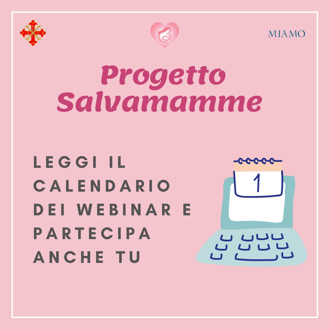 Progetto Salvamamme: sono aperte le iscrizioni ai webinar dedicati alle mamme in difficoltà, un’iniziativa promossa dall’Associazione Salvamamme, Ordine Costantiniano e Miamo Skincare. 
Leggi il calendario dei webinar e partecipa anche tu: salvamamme.it/miamo-salvamam…