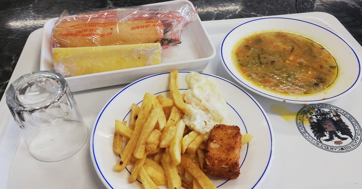 tuit de apreciación del Servicio de Comedores de la UGR con sus menús a 3,50 €