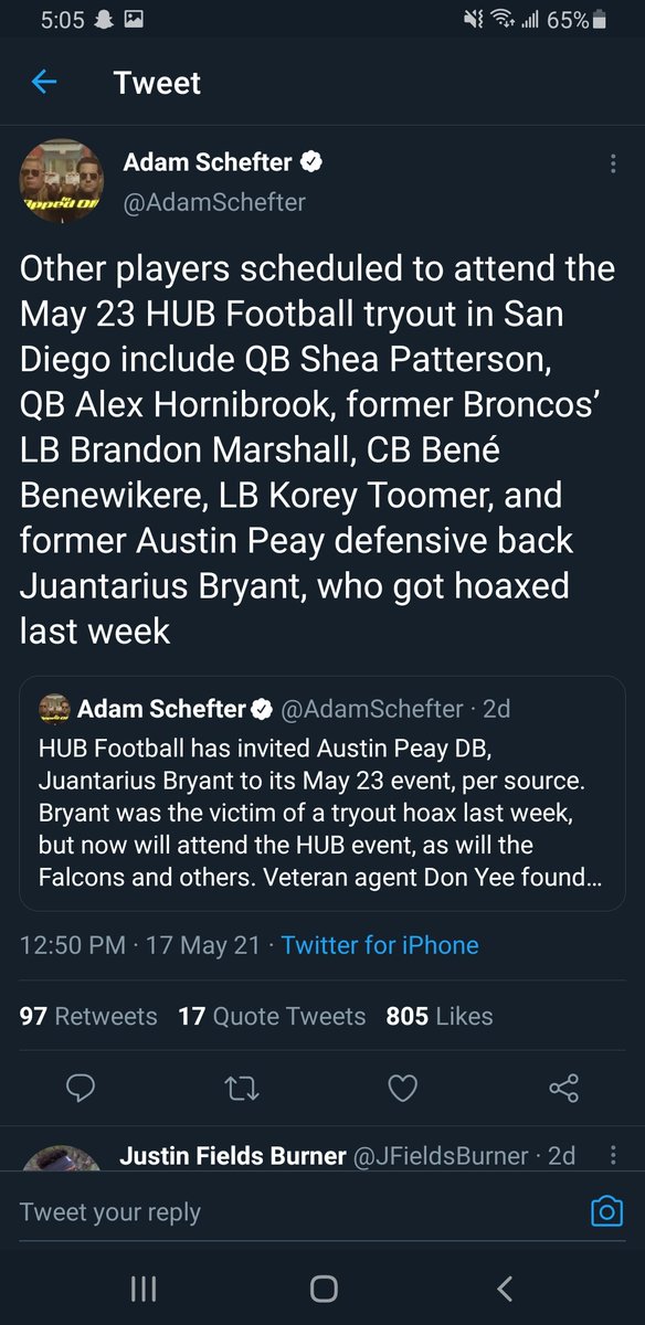 andrewhuska2's tweet photo. Twitter fam, I've been punting a few balls lately. Should I send it? https://t.co/Jj4yLV5PCX