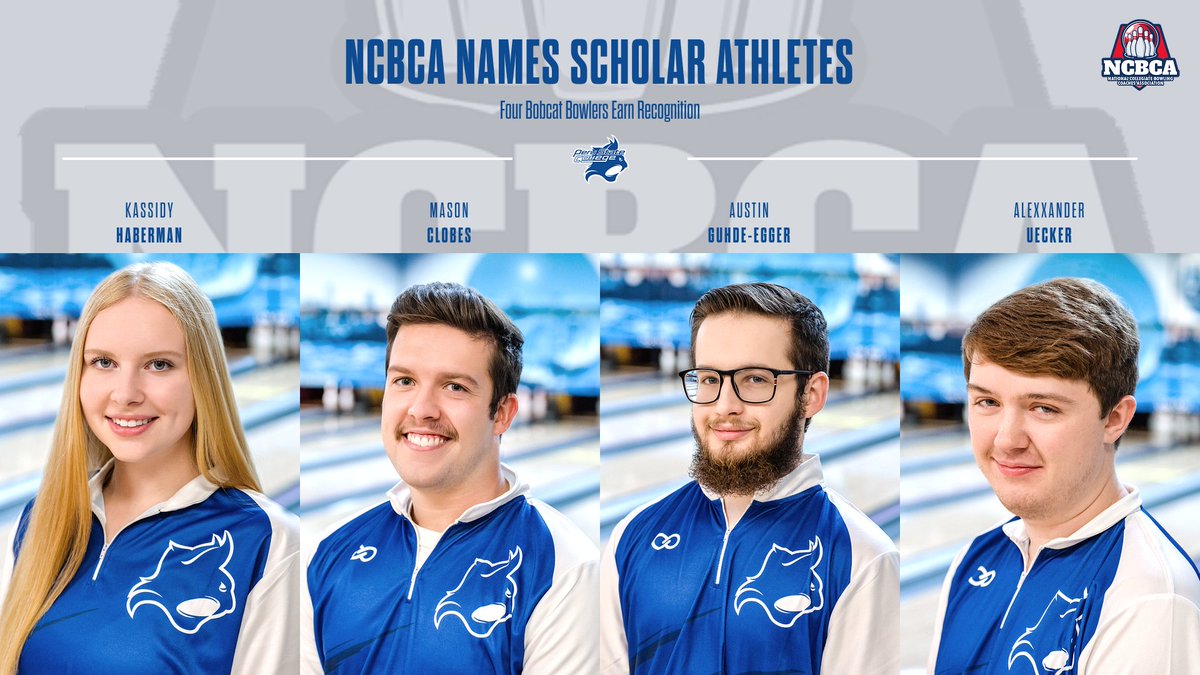 pscbobcats's tweet photo. Four @PeruState @BobcatPsc bowlers named Scholar Athletes by National Collegiate Bowling Coaches Association! https://t.co/hAVWLtZNod #ClawsOut #PeruState153 @Clobe_Dawg https://t.co/e84CVjTa8T