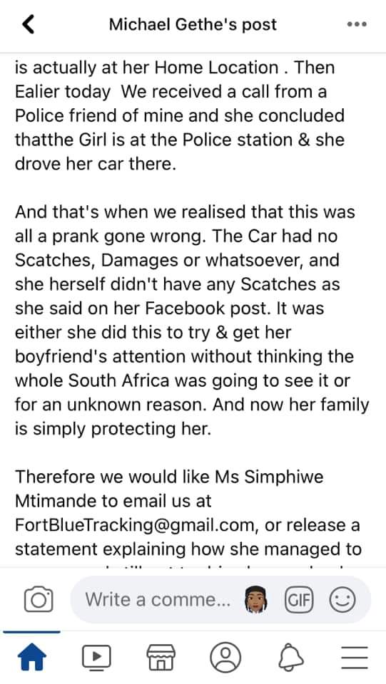 0634715903Shai's tweet image. So this Simphiwe girl took the whole of SA for a poes 🚮🚮🚮💔😭😭 #simphiwemanzinimtimande 
#simphiweisfound #simphiwefound