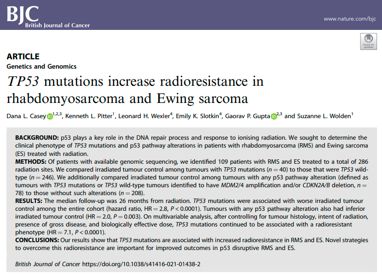 British Journal of Cancer (@brjcancer) on Twitter photo š£<a href="/danalynnecasey/">Dana L. Casey</a> et al. found pediatric sarcomas with TP53 mutations to be associated with a radioresistant phenotype, highlighting the critical need for further investigation of novel therapeutic strategies - published today
rdcu.be/ckY85
#Cancergenomics š£<a href="/danalynnecasey/">Dana L. Casey</a> et al. found pediatric sarcomas with TP53 mutations to be associated with a radioresistant phenotype, highlighting the critical need for further investigation of novel therapeutic strategies - published today
rdcu.be/ckY85
#Cancergenomics