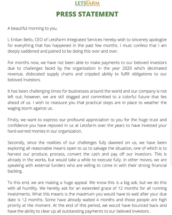letsfarm_co's tweet photo. But we know that it's only for the time being. Everything is beginning to fall in place. https://t.co/Z5yugDHOfW