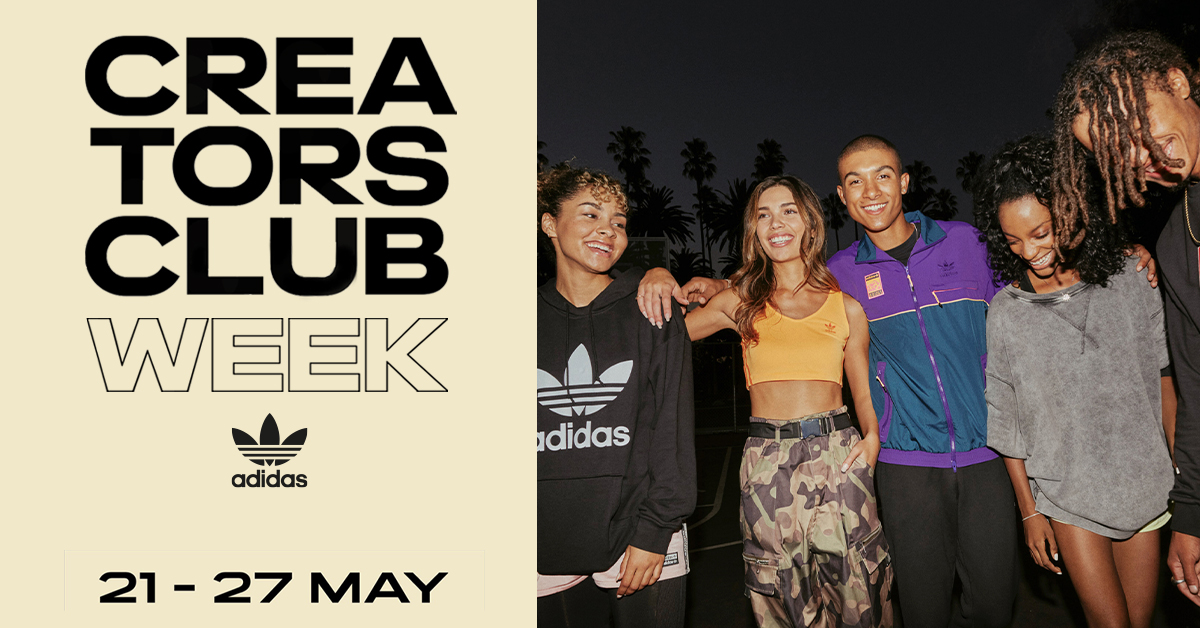 adidas alerts on Twitter: "— CREATORS CLUB WEEK — Unlock daily deals and members-only exclusives tomorrow, May 21. SIGN UP https://t.co/bcuRi1kYM5 #sponsored https://t.co/EKXUtEq6OW" / Twitter