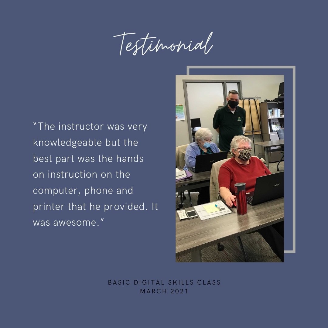 DVCommLearning's tweet image. #TestimonialThursday We have some amazing local teachers in our community! Our instructor, Dean, facilitates a weekly class based on the strengths of the learners who attend and only goes as fast as necessary with lots of practice.  #dvdcla #adultlearning #learnfeelgoodrepeat